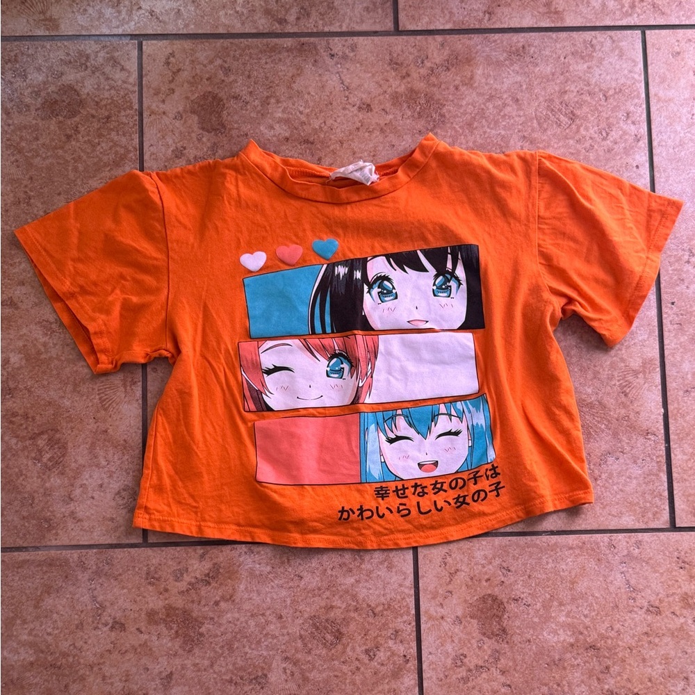 Orange Graphic Kids T-Shirt